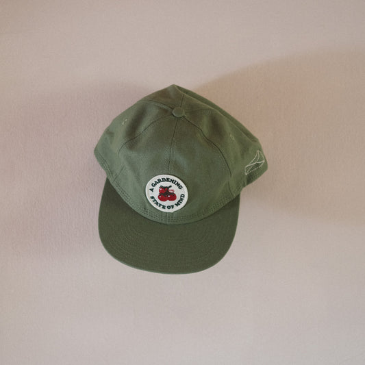 A Gardening State Of Mind 6P Organic Canvas Snapback Cap Aloe Green