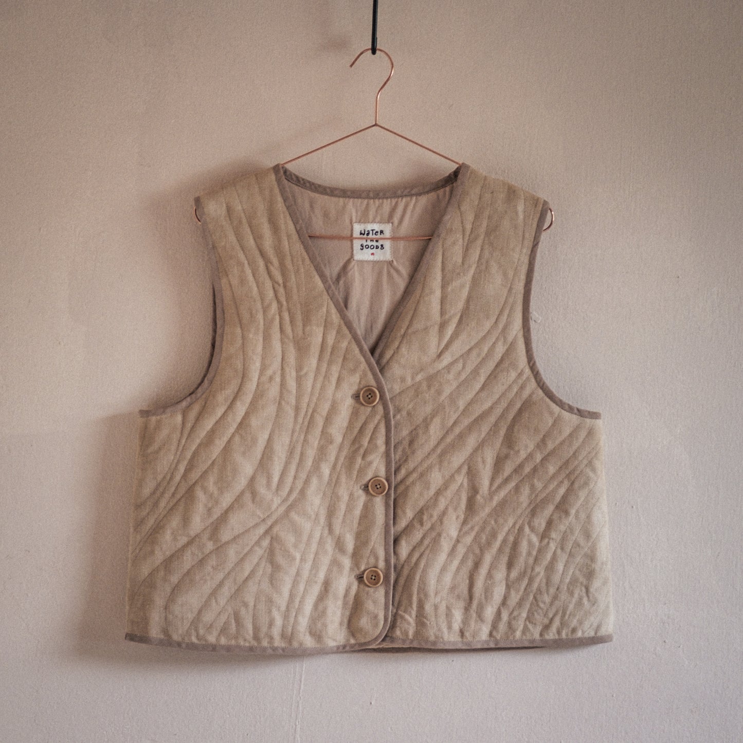 Studio Made Women FloW Gilet Tea Dye Brown
