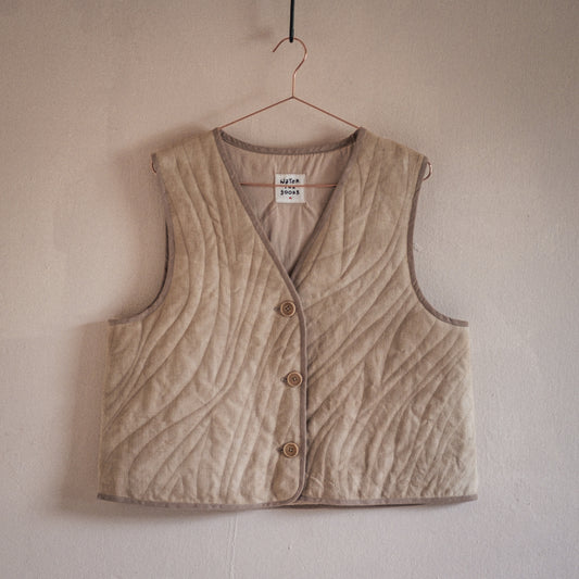 Studio Made Women FloW Gilet Tea Dye Brown