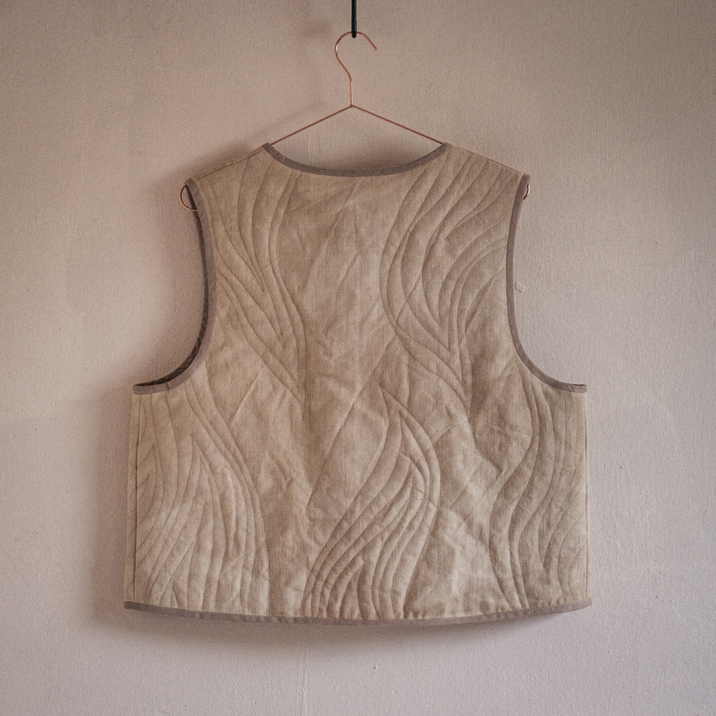 Studio Made Women FloW Gilet Tea Dye Brown