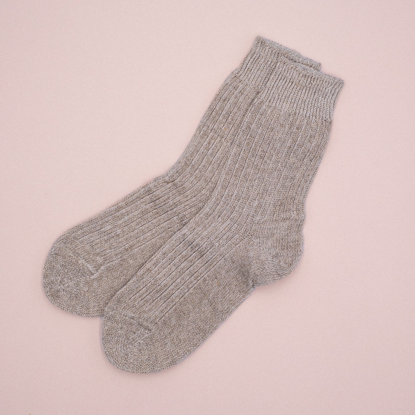 Yard Cotton Linen Ragg Socks Natural
