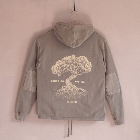 Grow Slow Tree Cotton String Hoody Mineral Brown